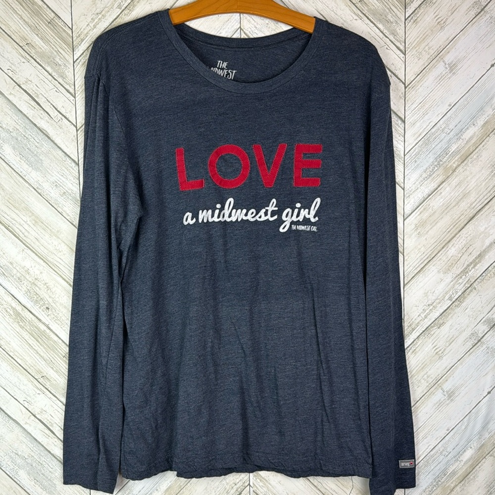 Midwest Girl long sleeve Love Tee shirt